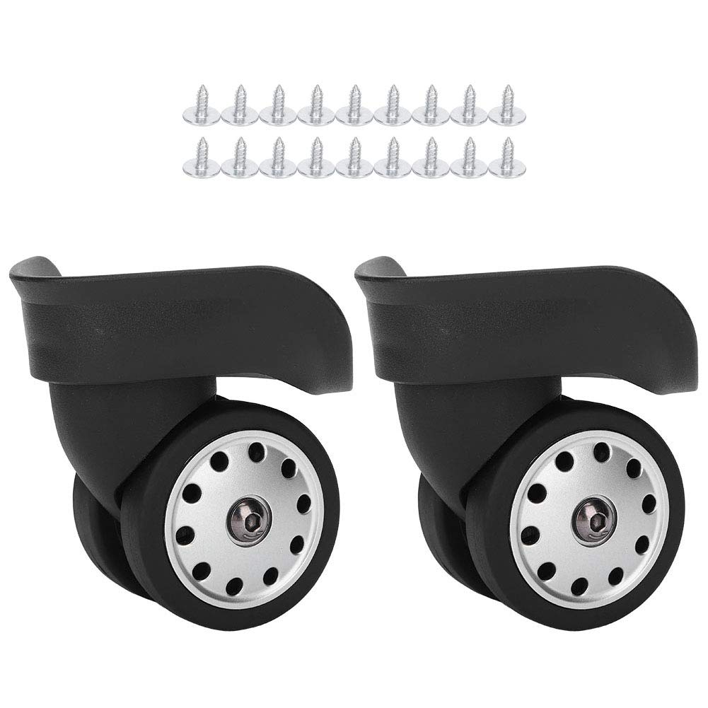 **Kuuleyn Universal Mute Brake Wheel for Luggage & Suitcases - 1PC Black Replacement Wheel with Multi-Hole Design, Outdoor Travel & Draw-Bar Box Accessories**    *(Use Case: Perfect for replacing damaged suitcase wheels, enhancing mobility for luggage, travel bags, and outdoor equipment.)*