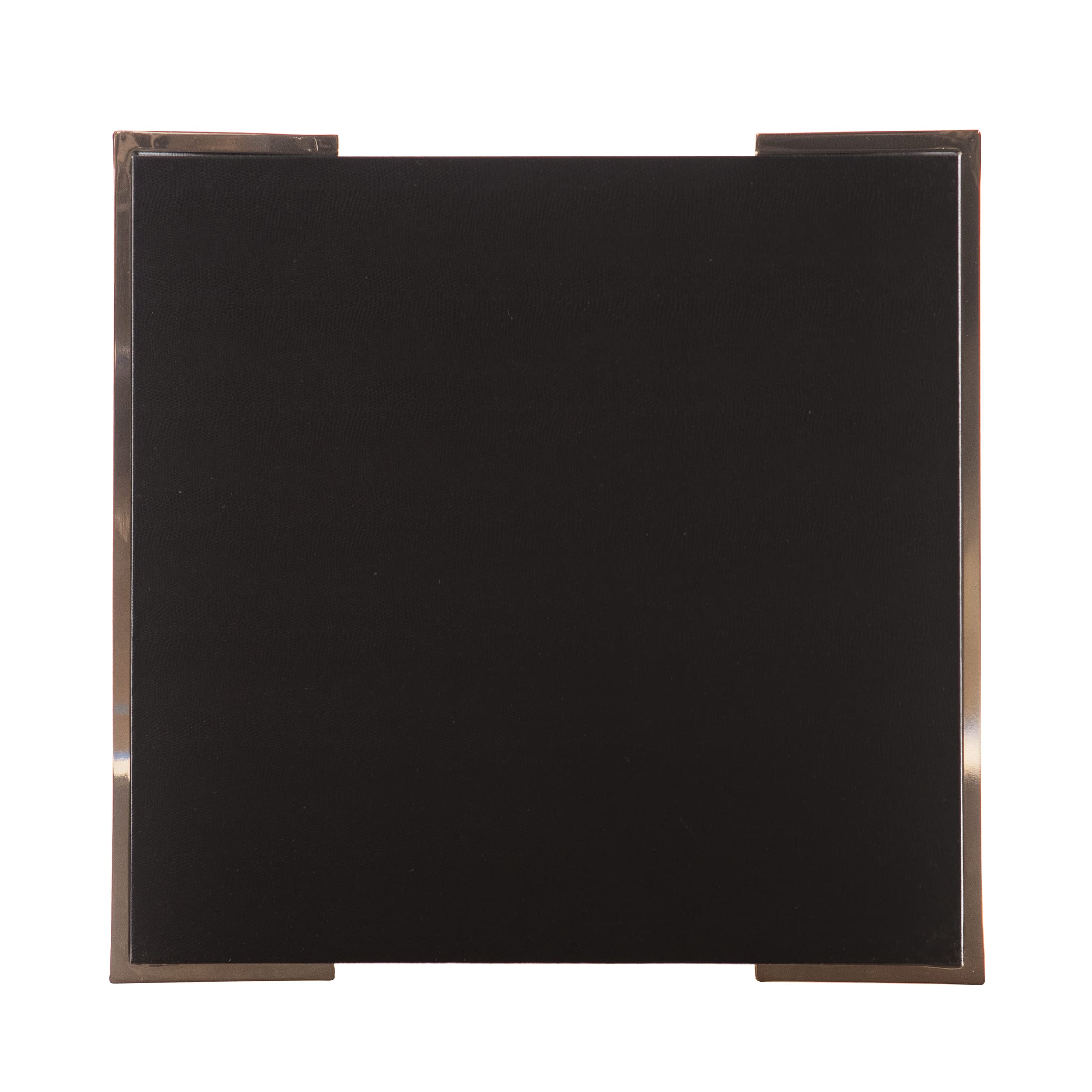 SEI Furniture Barcia Side Table - Black & Champagne Finish, Modern Nightstand for Bedroom, Living Room, or Office - Compact End Table with Sturdy Metal Frame