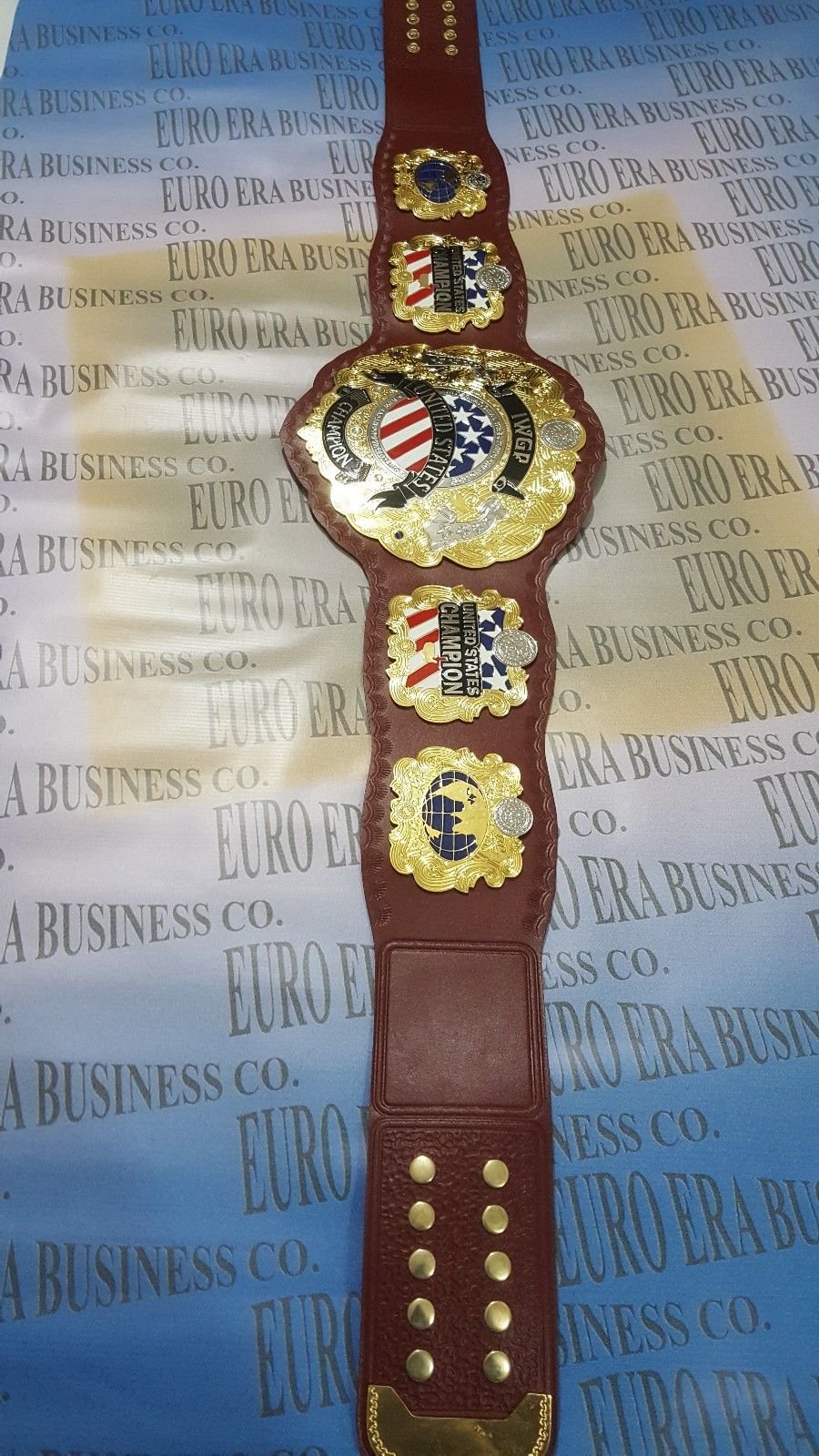Authentic Replica IWGP United States Championship Belt - Adult Size with Metal Plates - Perfect for Wrestling Fans, Collectors & Cosplay Events