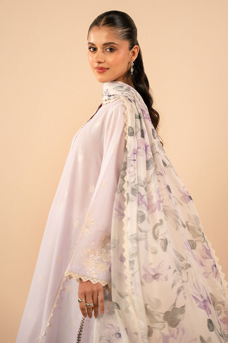 LILAC GLEAM 2-Piece Set - Women's Embroidered Shirt & Dupatta Scarf | Elegant Indian Ethnic Wear for Parties, Weddings & Festive Occasions