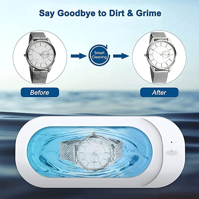 Zorzel Ultrasonic Jewelry Cleaner Machine - Professional Portable Ultrasonic Cleaner for Jewelry, Eyeglasses, Watches, Razors | Perfect for Home, Travel & Jewelry Store Cleaning