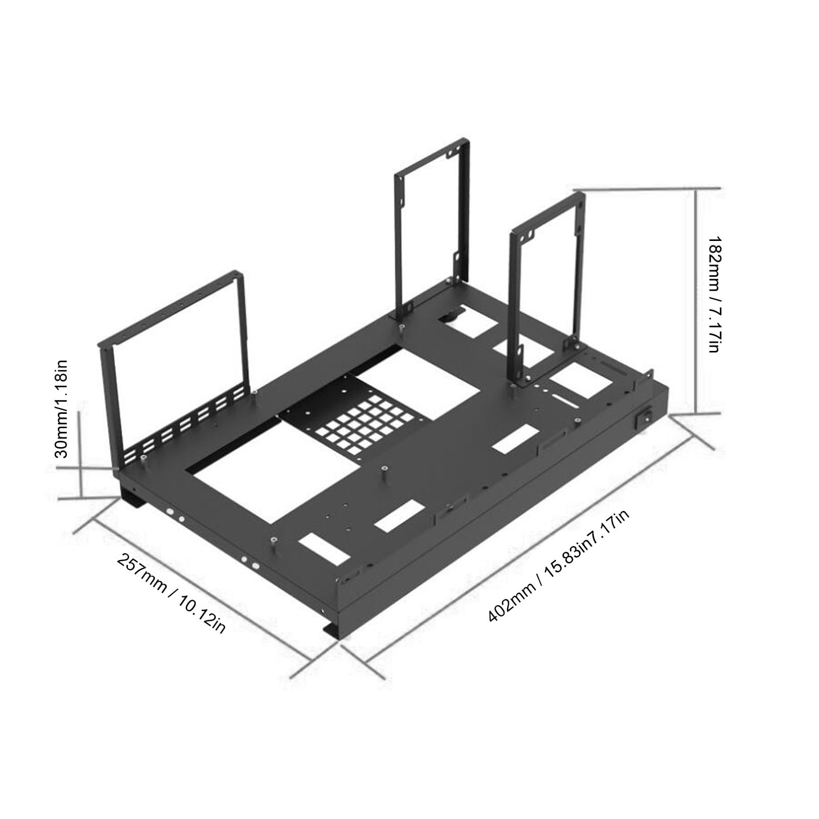 DIY Computer Motherboard Case Rack with Handle - Open Chassis PC Case for Enhanced Heat Dissipation - Perfect for PC Builders, Repair Shops & Tech Enthusiasts