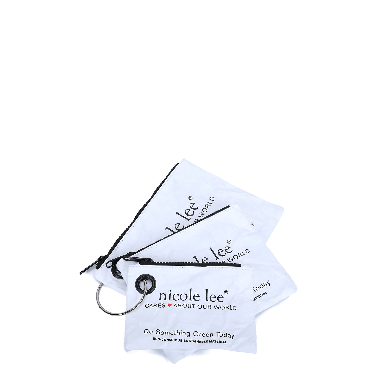 Eco-Friendly Recycled 3-Piece Pouch Set - Sustainable Storage for Makeup, Travel & Organization | Perfect for Home, Office & On-the-Go Use