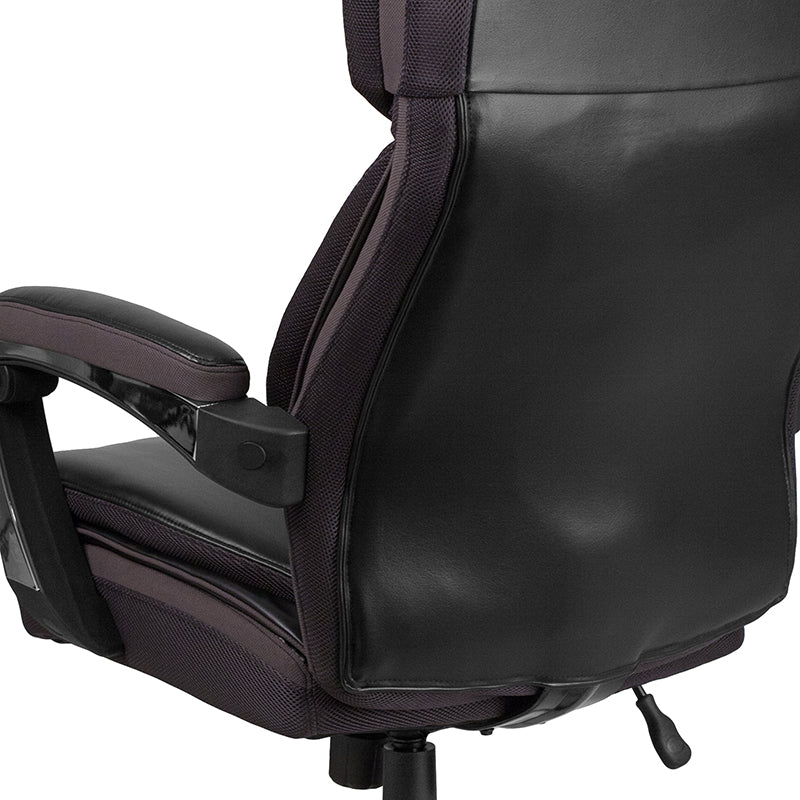 HERCULES Series Big & Tall 500 lb. Capacity Black LeatherSoft Executive Swivel Ergonomic Office Chair with Adjustable Headrest - Perfect for Home Office, Gaming, and Heavy-Duty Workspaces