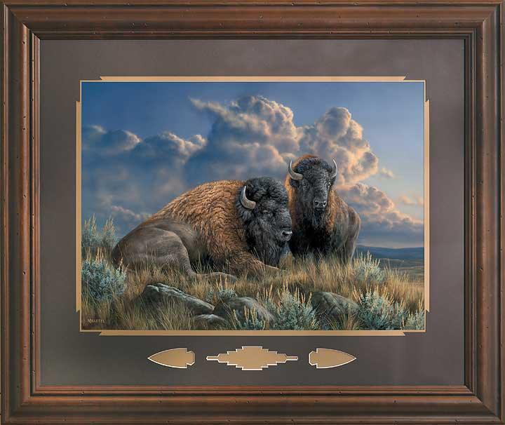 Distant Thunder Bison GNA Premium Print Wall Art - High-Quality Wildlife Decor for Home, Office & Cabin