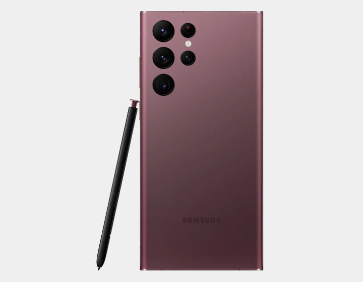 Samsung Galaxy S22 Ultra S9080 5G Smartphone - 512GB Storage, 12GB RAM, Dual SIM, GSM Unlocked (Burgundy) - Perfect for Business, Travel & High-Performance Mobile Gaming