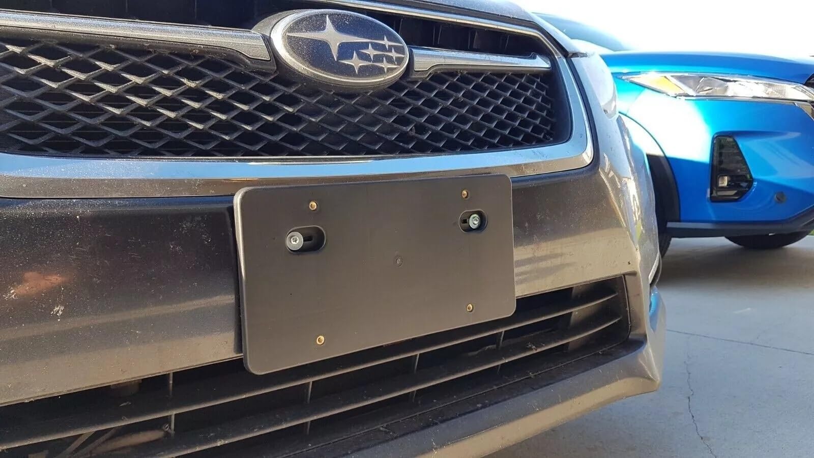 Subaru WRX 2012-2024 Front License Plate Mount Bracket Kit - Round Hole Adapter with 2 Toggle Anchors & Bolts - Universal License Plate Holder for Easy Installation - Perfect for Car Registration & Custom Plate Display