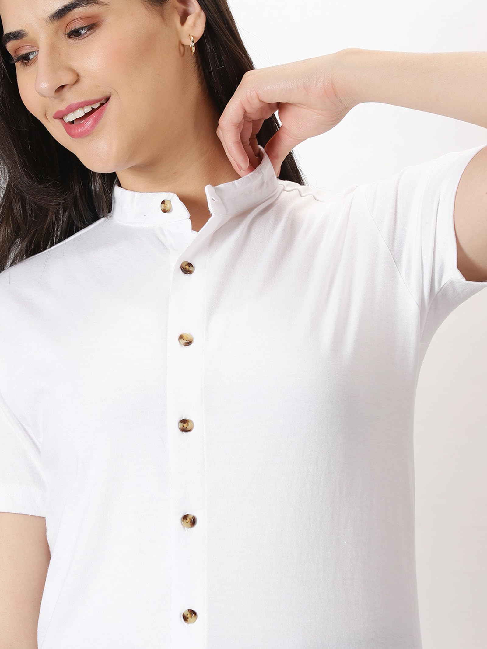 Women's Regular Fit Shirts - AUSK Half Sleeve Casual Tops for Everyday Wear | Comfortable & Stylish Blouses for Office, Dating & Weekend Outfits