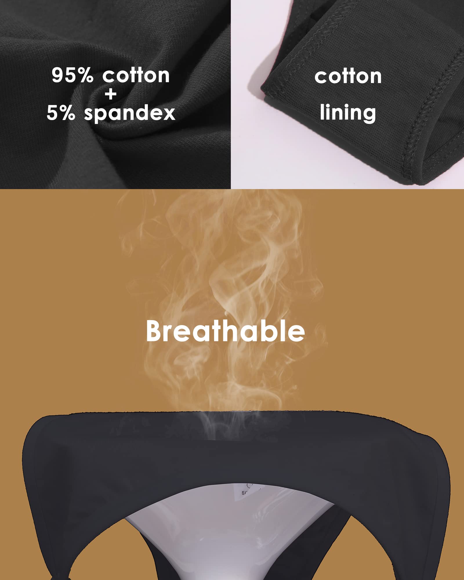 FINETOO 6 Pack Women's Cotton High Cut Stretch Underwear - Breathable Low Rise Hipster Cheeky Bikini Panties S-XL for Everyday Comfort & Lounge Wear