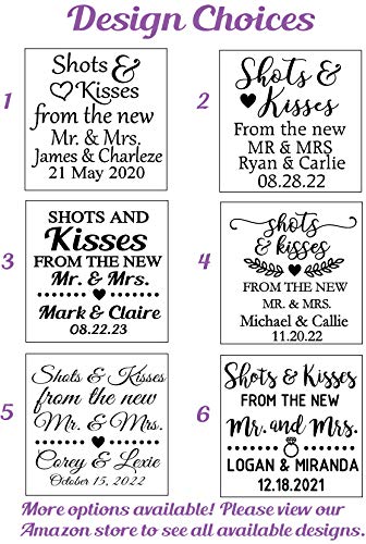 Personalized Wedding Favors - Frosted Shot Glasses Bulk Set for Mr & Mrs - Custom Bridal Shower, Bachelorette Party & Reception Gifts - Perfect for Toasts, Celebrations & Keepsakes