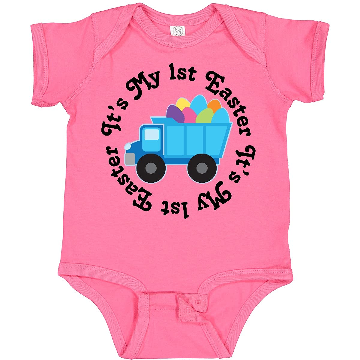 Inktastic 1st Easter Egg Truck Baby Bodysuit - Cute Easter Outfit for Infants & Newborns - Perfect for Easter Photos, Family Gatherings & Holiday Celebrations