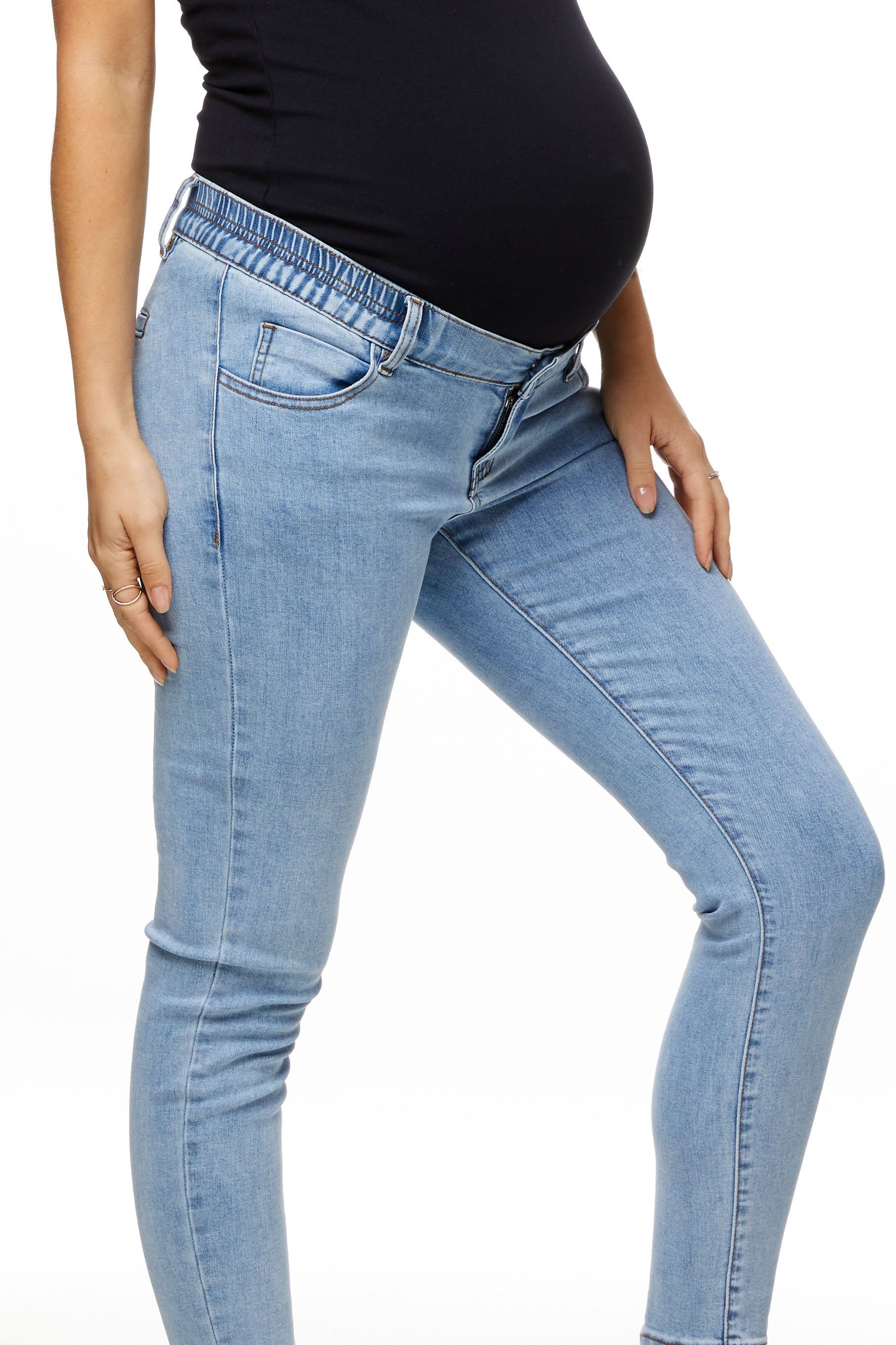 Run Free Maternity Skinny Jeans - Stretchy Comfortable Pregnancy Pants for Women | Perfect for Work, Travel & Everyday Wear