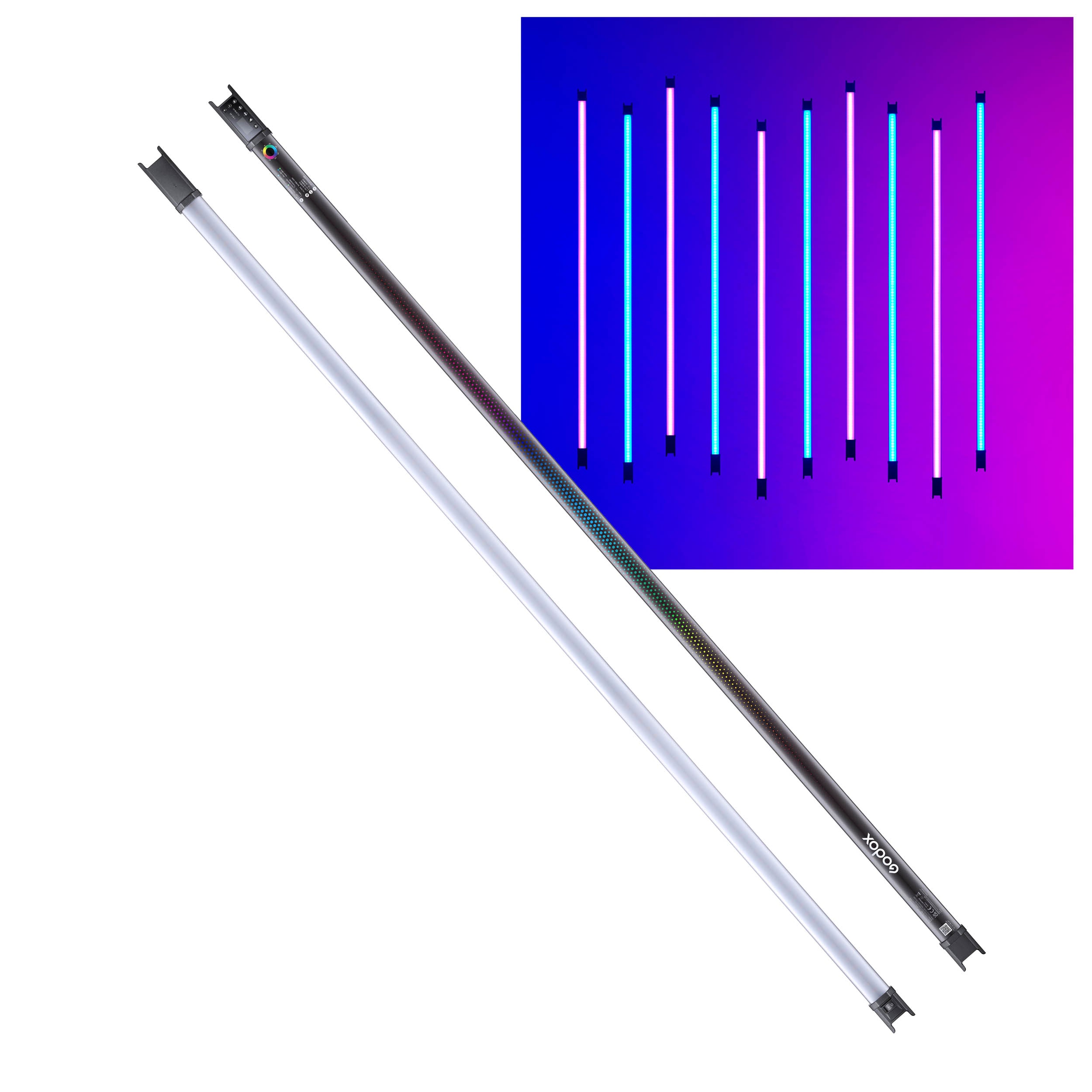 TL180 55W 180cm RGBWW Bi-Color LED Tube Light Stick - Dimmable Lighting for Home, Party, Stage & Commercial Use