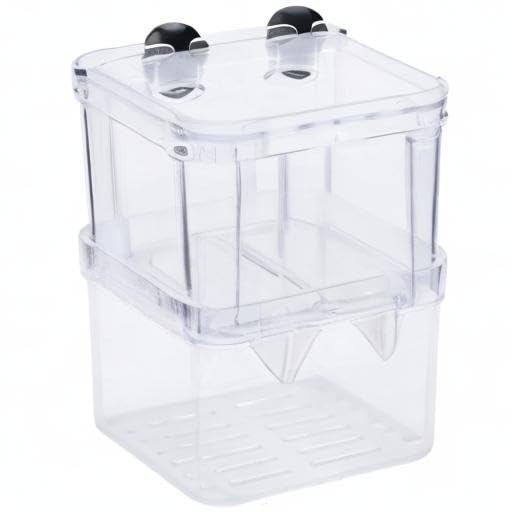 Plastic Aquarium Fish Breeder Box - Isolation Breeding & Hatching Incubator for Baby Fish, Shrimp, Clownfish, Guppy (Small) | Perfect for Home Aquariums, Fish Farms & Breeding Tanks