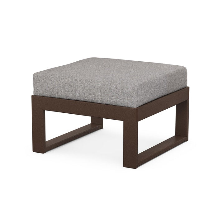 POLYWOOD Modular Outdoor Ottoman - Durable All-Weather Patio Furniture with Removable Cushion | Perfect for Poolside, Deck, Garden & Backyard Relaxation
