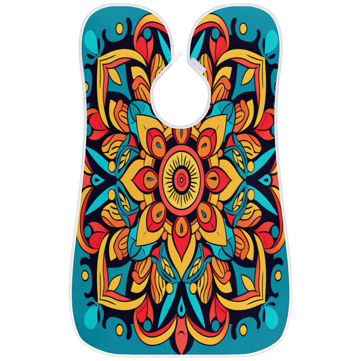 **Mandala Pattern Beard Shaving Bib for Men & Women – Hair Dye Apron, Barber Cape for Haircut & Makeup – Sink Hair Catcher & Beard Trimming Accessory – Perfect for Salons, Home Grooming & DIY Hair Coloring**