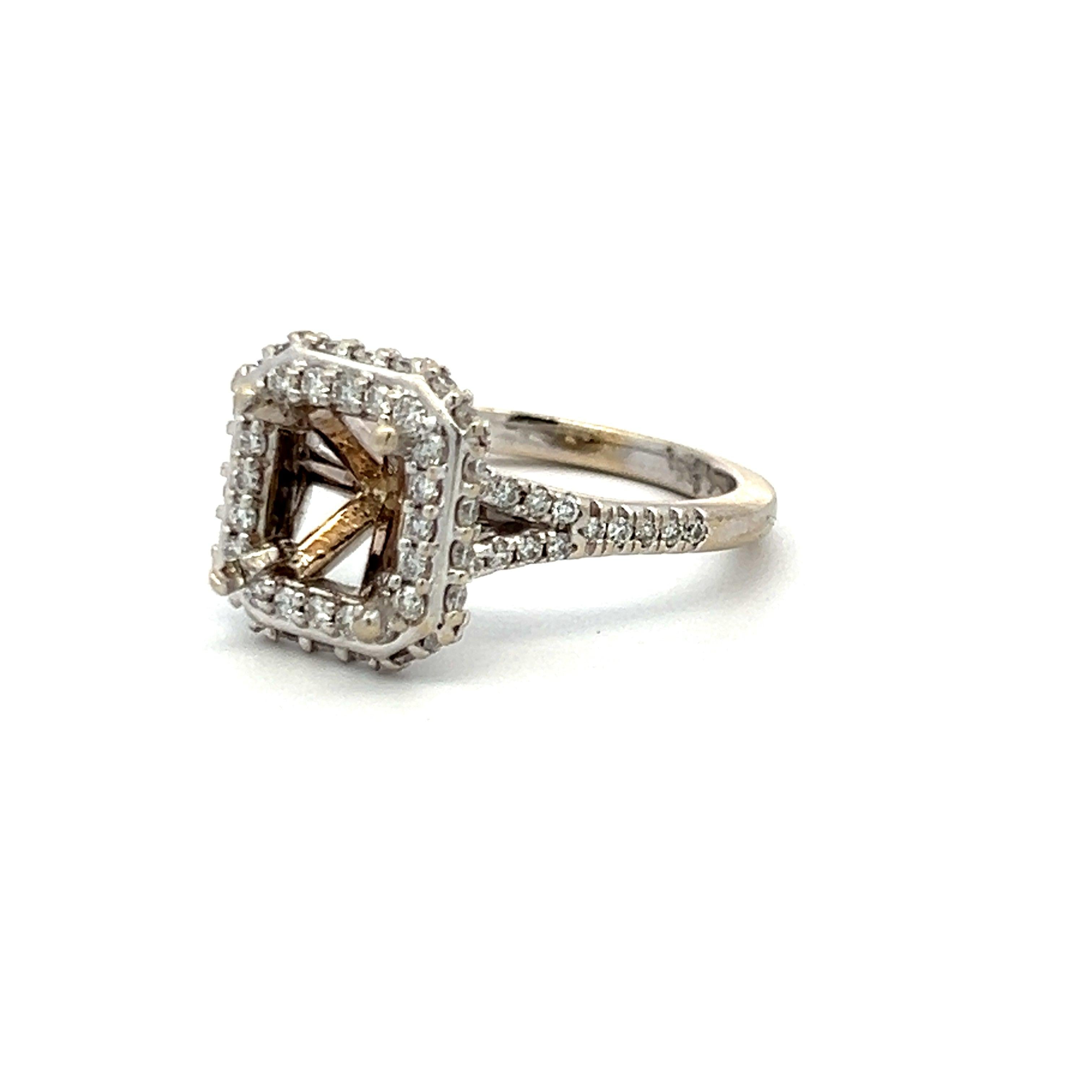 0.25 Carat Round Brilliant H SI1 Diamond Engagement Ring in 18K White Gold Semi Mount - Perfect for Proposals, Anniversaries & Bridal Jewelry