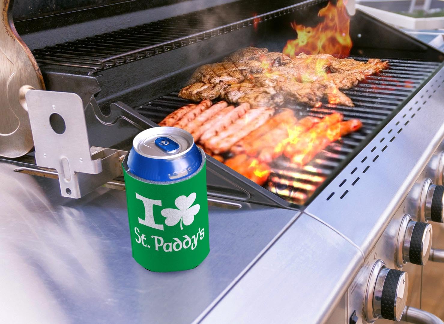 St. Patrick's Day Party Supplies - 48-Pack Shamrock Drink Can Coolers for St. Paddy's Day Celebrations | Perfect for Beer, Soda & Beverage Covers at Irish Themed Parties, Parades & Pub Crawls