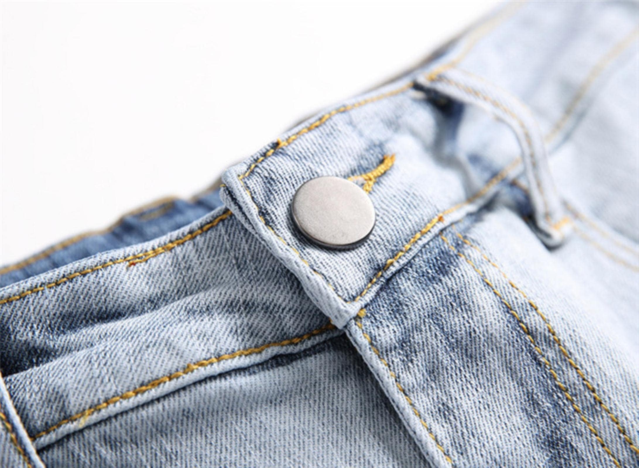 Retro Washed Slim Jeans for Men - Vintage Denim Over-The-Knee Pants | Perfect for Casual Wear, Street Style & Night Out