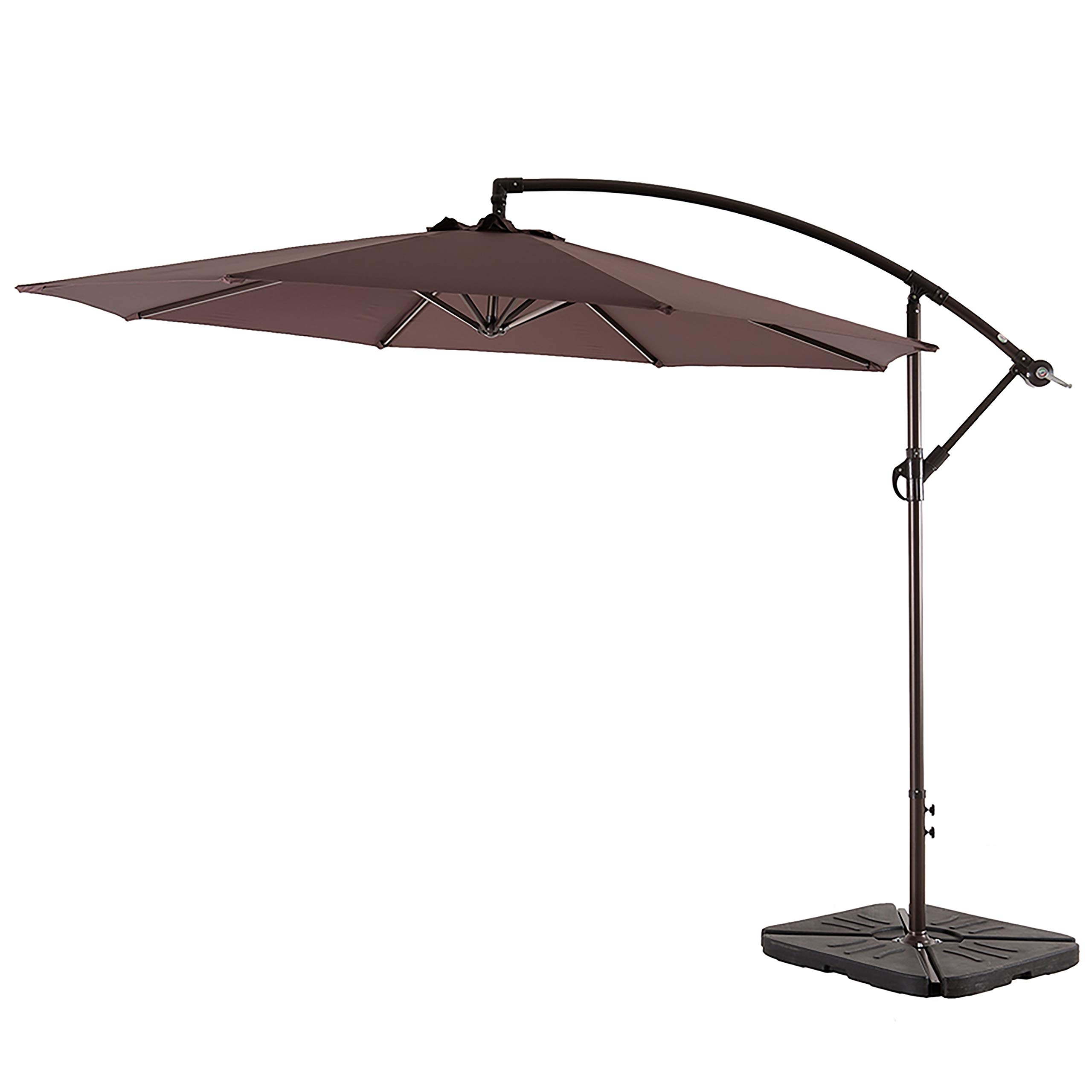 WestinTrends Julia 10 Ft Cantilever Umbrella - Outdoor Patio Sun Shade with 360° Rotation & Wind Vent for Garden, Poolside, and Backyard Relaxation