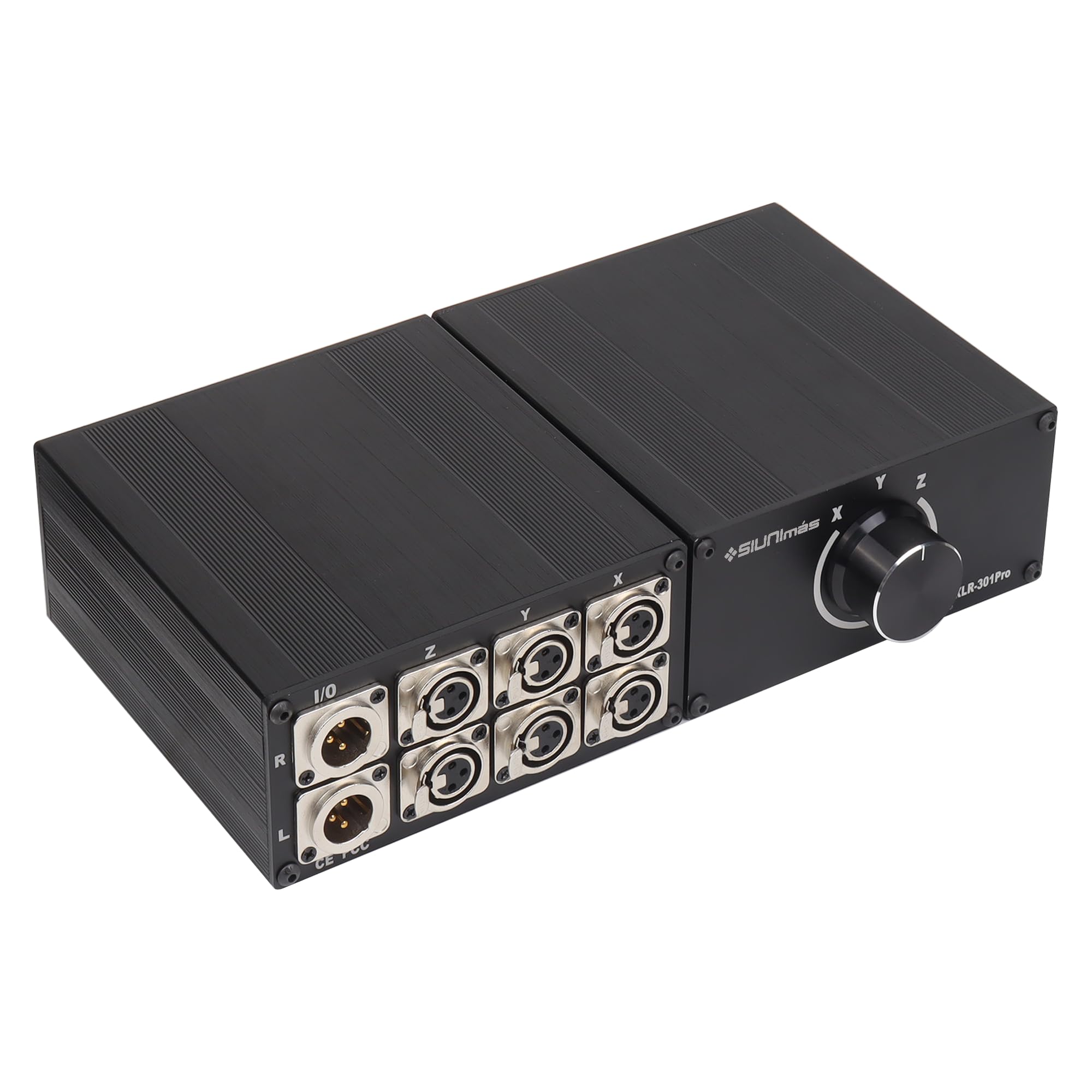 Professional XLR 3-Pin 3-Channel Audio Selector Box - Balanced XLR Switch for HiFi Stereo Systems (3-in 1-out/1-in 3-out) - Perfect for Studio Recording, Live Sound & Home Theater Setup (Model: MS-XLR-0301)