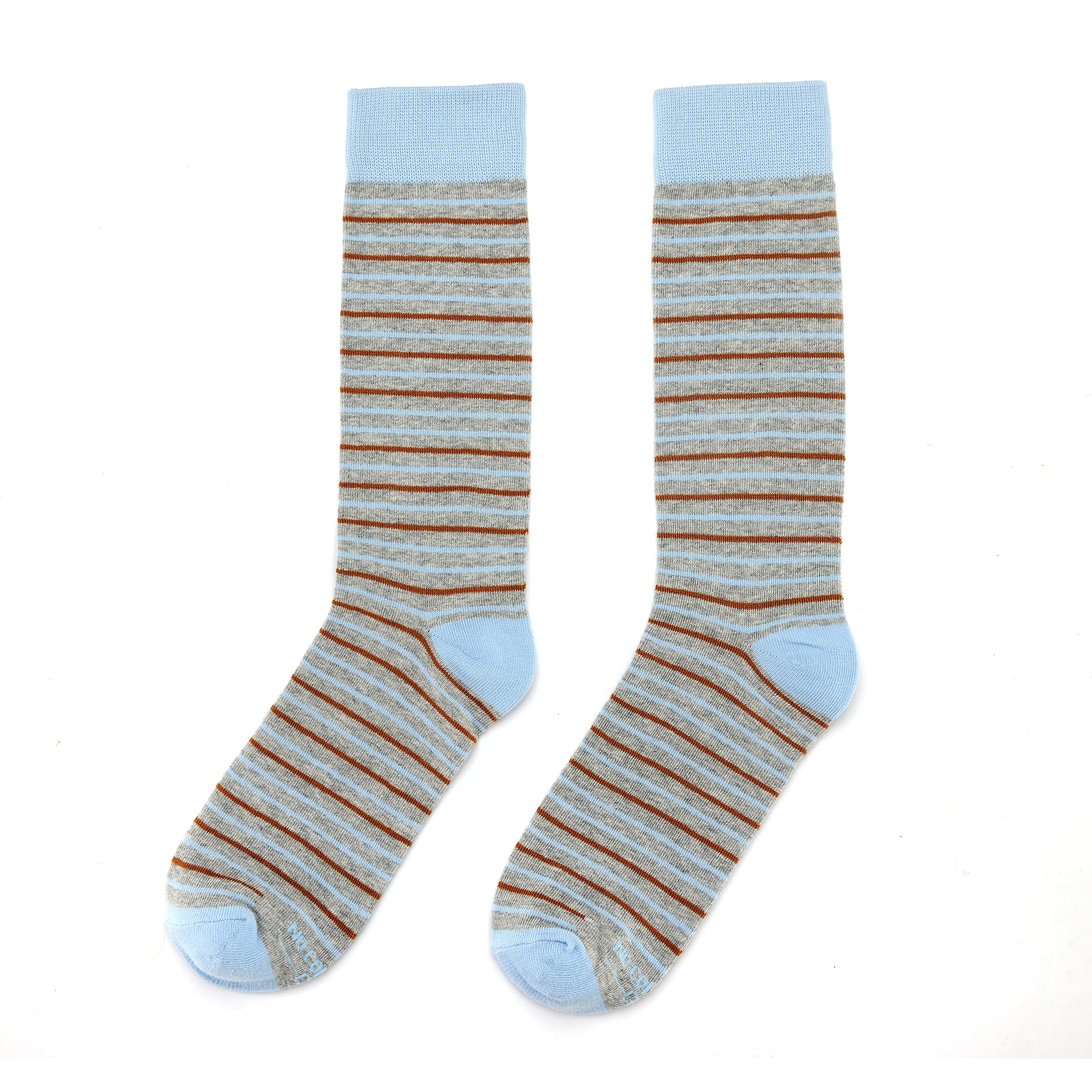 No Cold Feet Blue Colorful Groomsmen Socks - Ultra Comfortable Wedding Party Socks for Men - Perfect for Weddings, Bachelor Parties & Formal Events