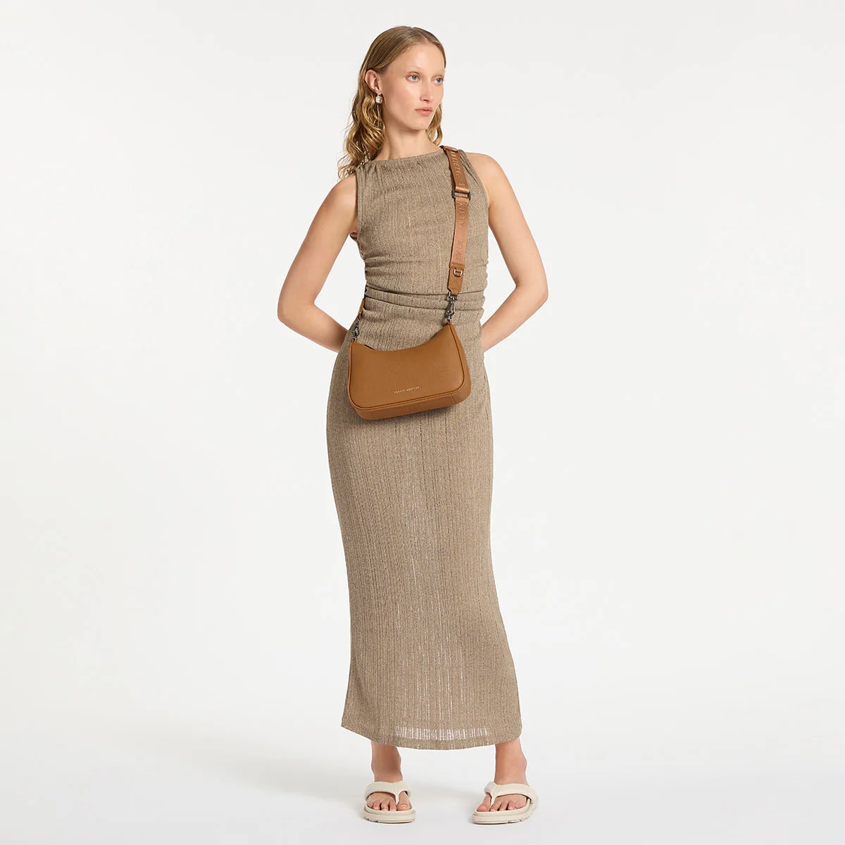 Status Anxiety Look Both Ways Bag in Tan - Stylish Crossbody Purse for Women | Perfect for Work, Travel & Everyday Use