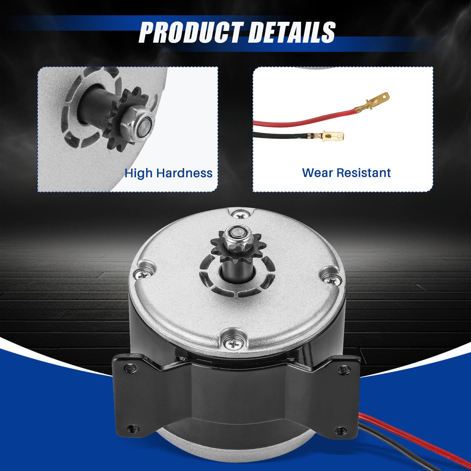 MYFULLY 24V 350W Brushed DC Motor Generator - High Speed 3000RPM Permanent Magnet Motor for Electric Scooters, E-Bikes, Wind Turbines & DIY Power Projects | Perfect for Commuting, Off-Road Adventures & Renewable Energy Systems