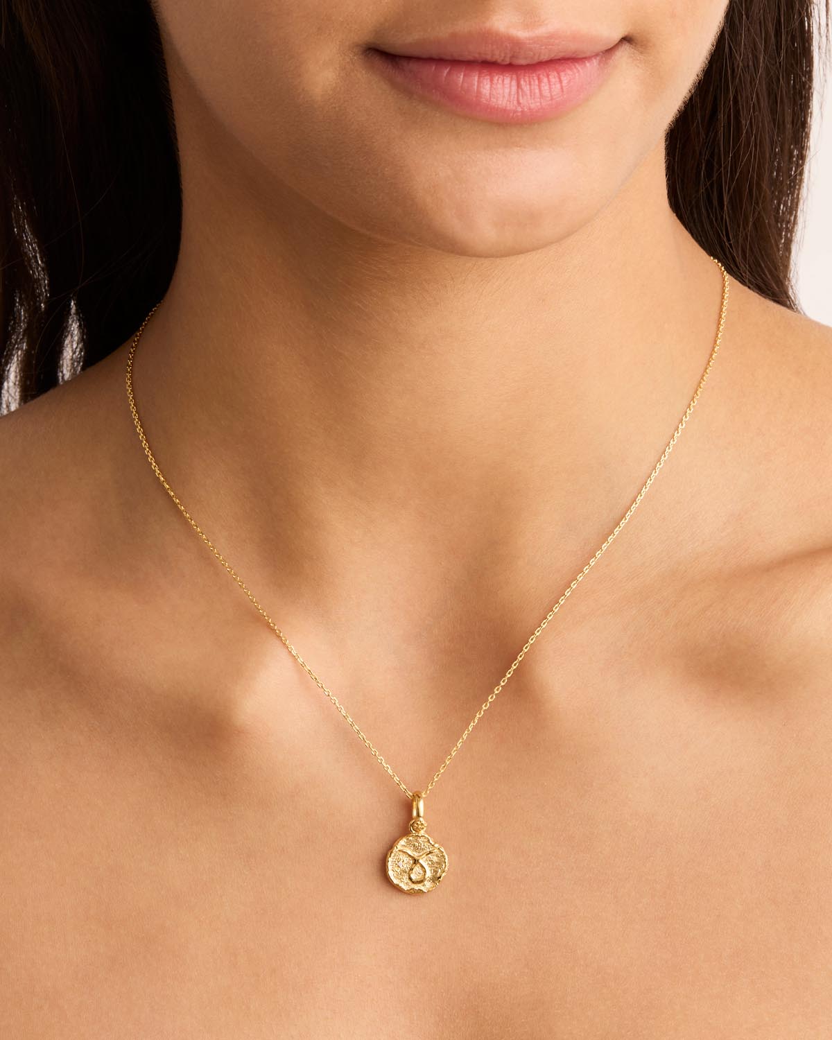 18K Gold Vermeil Cosmic Love Zodiac Pendant Necklace for Taurus - Perfect for Birthdays, Gifts & Astrology Jewelry Lovers