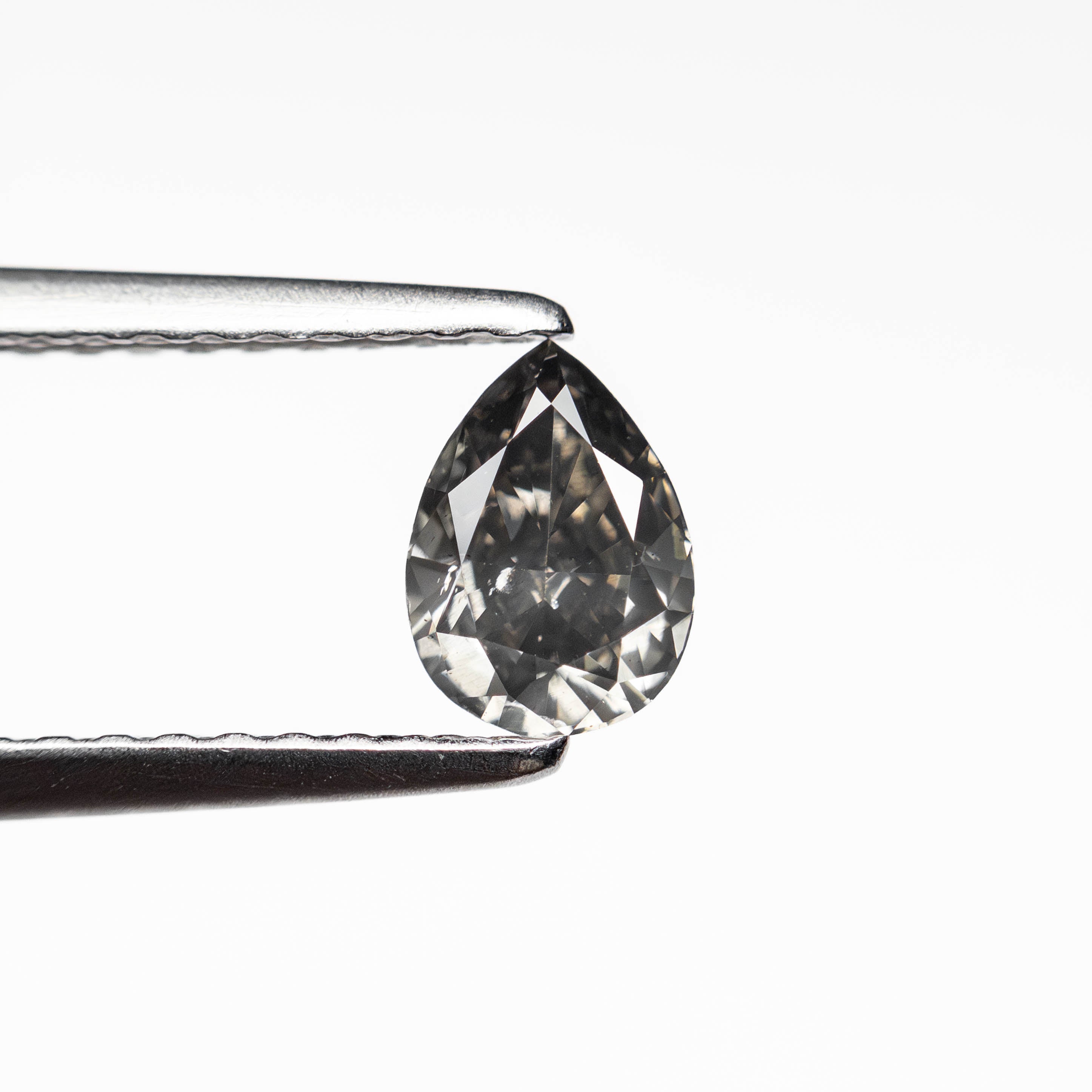 0.39ct Fancy Grey Pear Brilliant Cut Diamond (5.76x4.14x2.42mm) - Loose Gemstone for Engagement Rings & Fine Jewelry Making