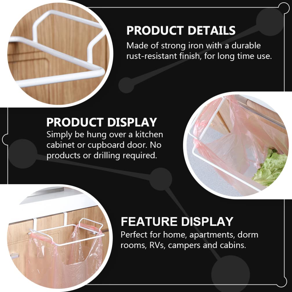 ULTECHNOVO Trash Bag Holder - Kitchen Garbage Hook Organizer with Hanging Stand for Waste Bags | Perfect for Under Sink, Pantry, Garage & Outdoor Use
