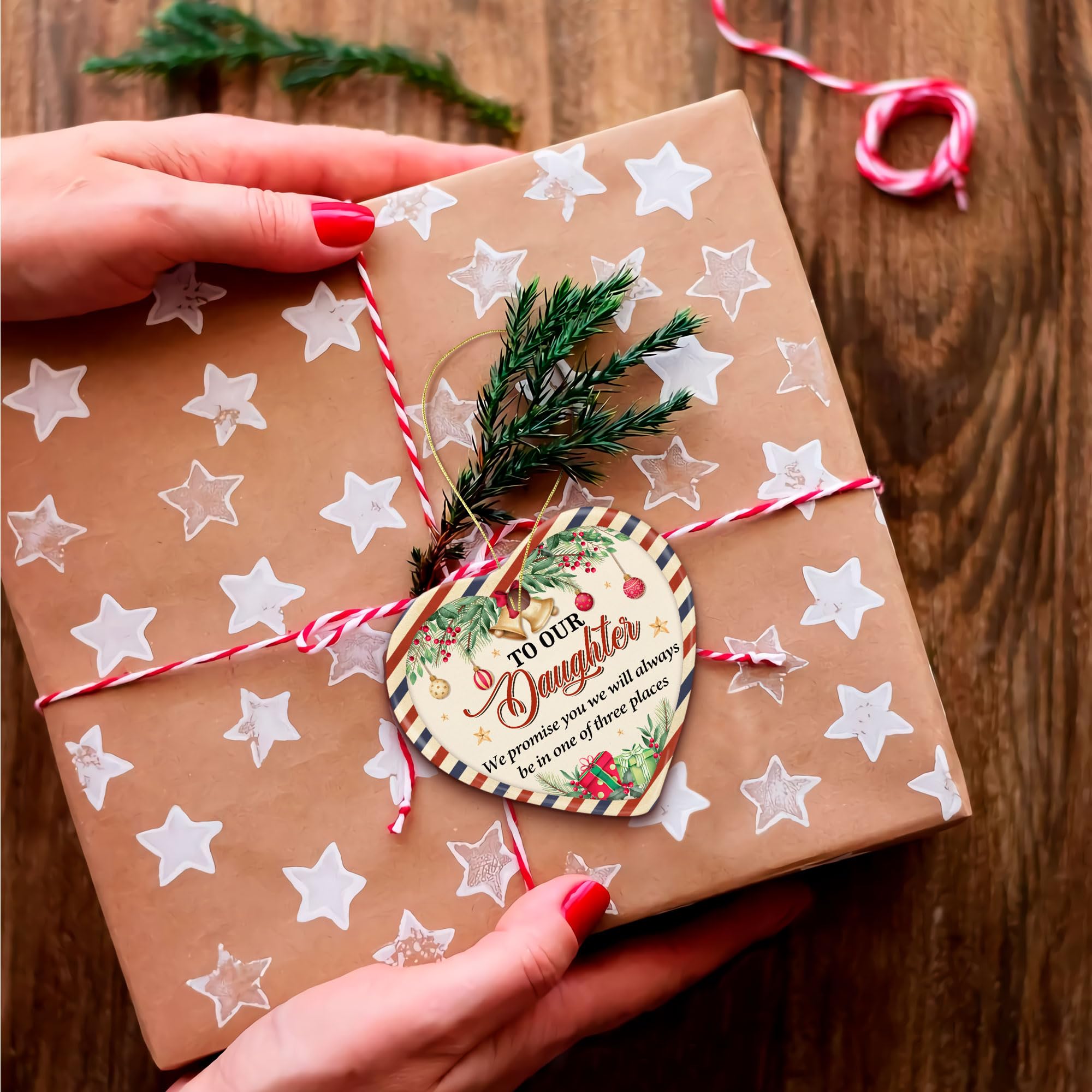 Personalized Christmas Ornaments for Daughter - Unique Birthday, Wedding & Graduation Gifts for Daughters-in-Law | Perfect for Holiday Decorations & Special Occasion Celebrations