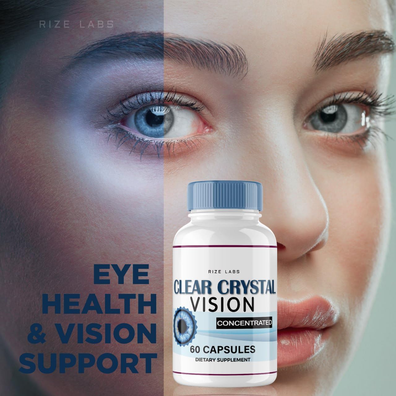 (5 Pack) Clear Crystal Vision Supplement - 300 Capsules for Healthy Eyes & Blurry Vision Relief | Supports Eye Function & Clarity | Perfect for Computer Users, Gamers & Seniors