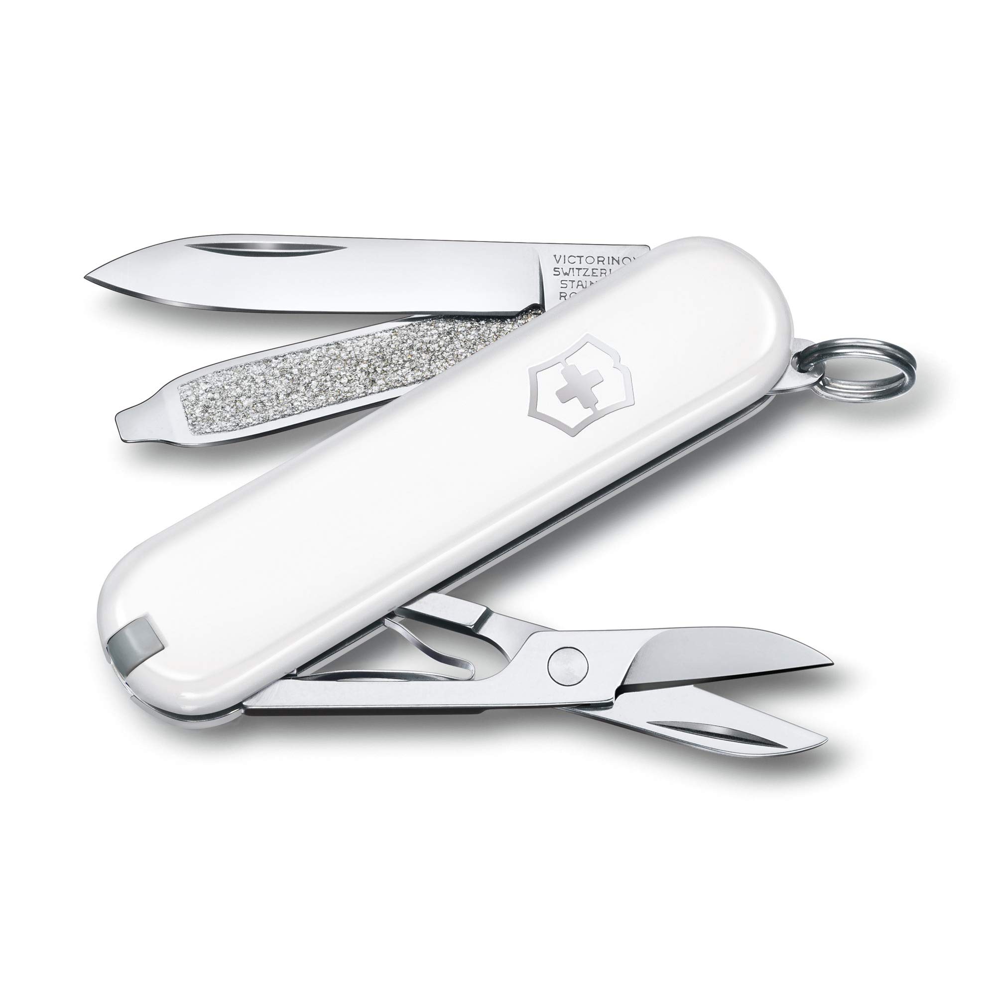 Victorinox Swiss Army Classic SD Pocket Knife - Compact Multitool with Scissors, Nail File & Keyring - Perfect for Camping, Hiking & Everyday Carry (Falling Snow Color)