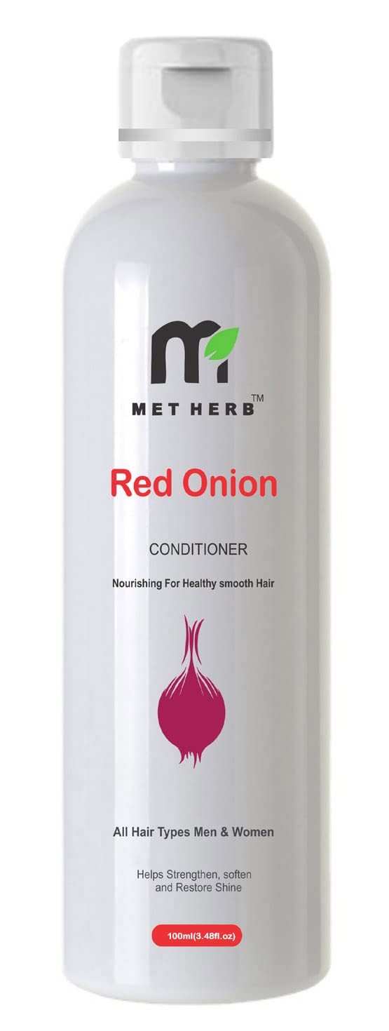 MET HERB Red Onion Hair Conditioner - 200ml for Damaged & Dry Hair | Promotes Hair Growth & Scalp Health | Perfect for Daily Use & Hair Repair