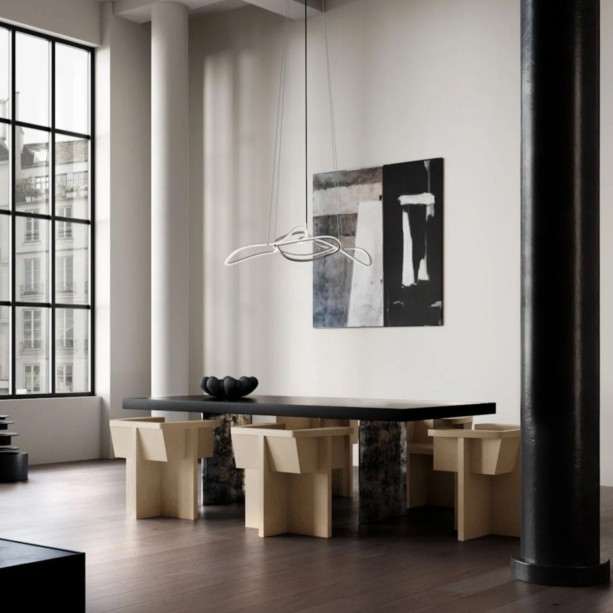 PRE ORDER 101 COPENHAGEN Ghost Mini Chandelier in Chrome - Elegant Modern Lighting for Dining Room, Bedroom & Home Decor