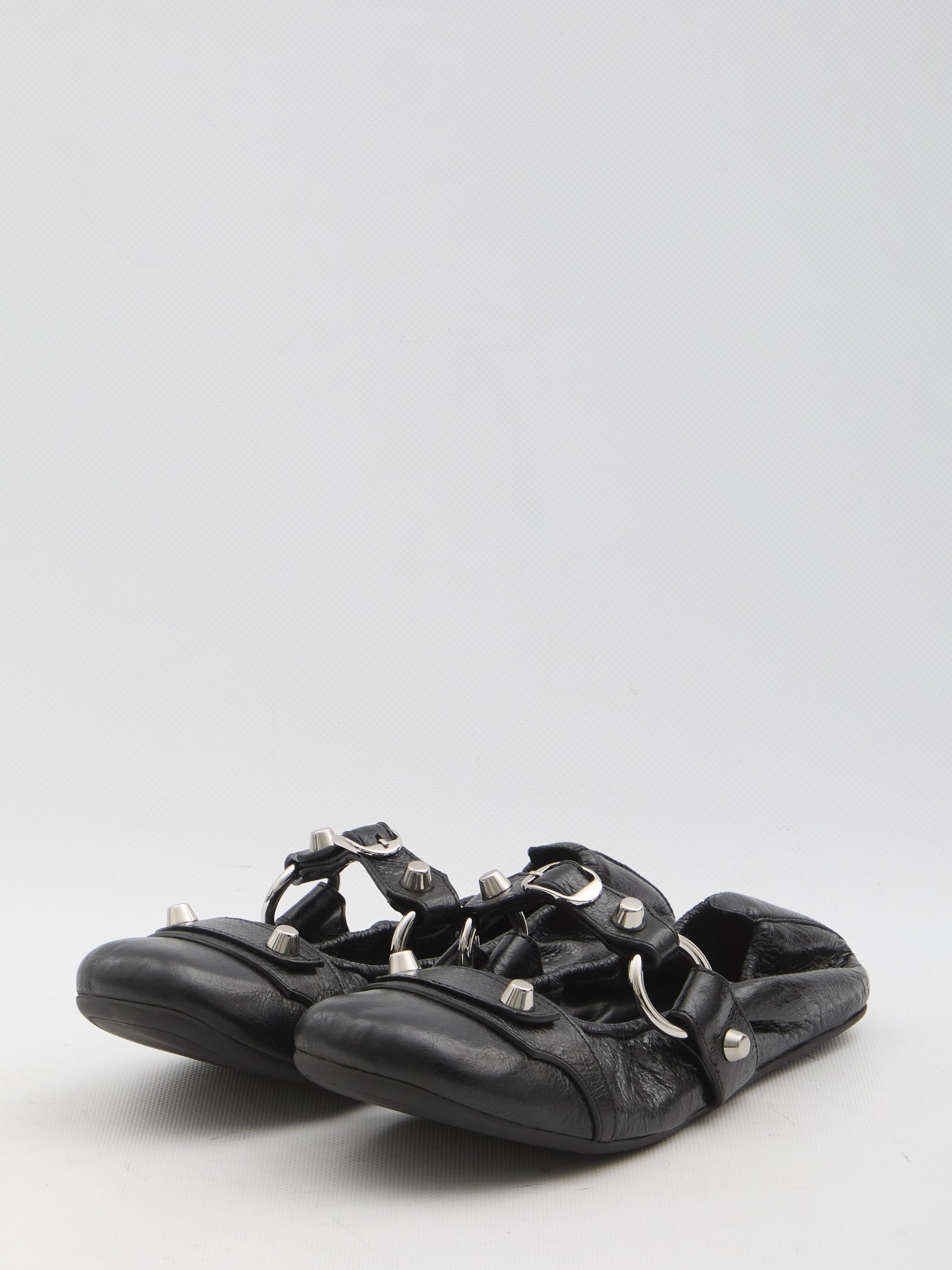 Balenciaga Le City Ballet Flats for Women - Comfortable & Stylish Leather Ballet Shoes for Casual Wear, Office, and Everyday Outfits