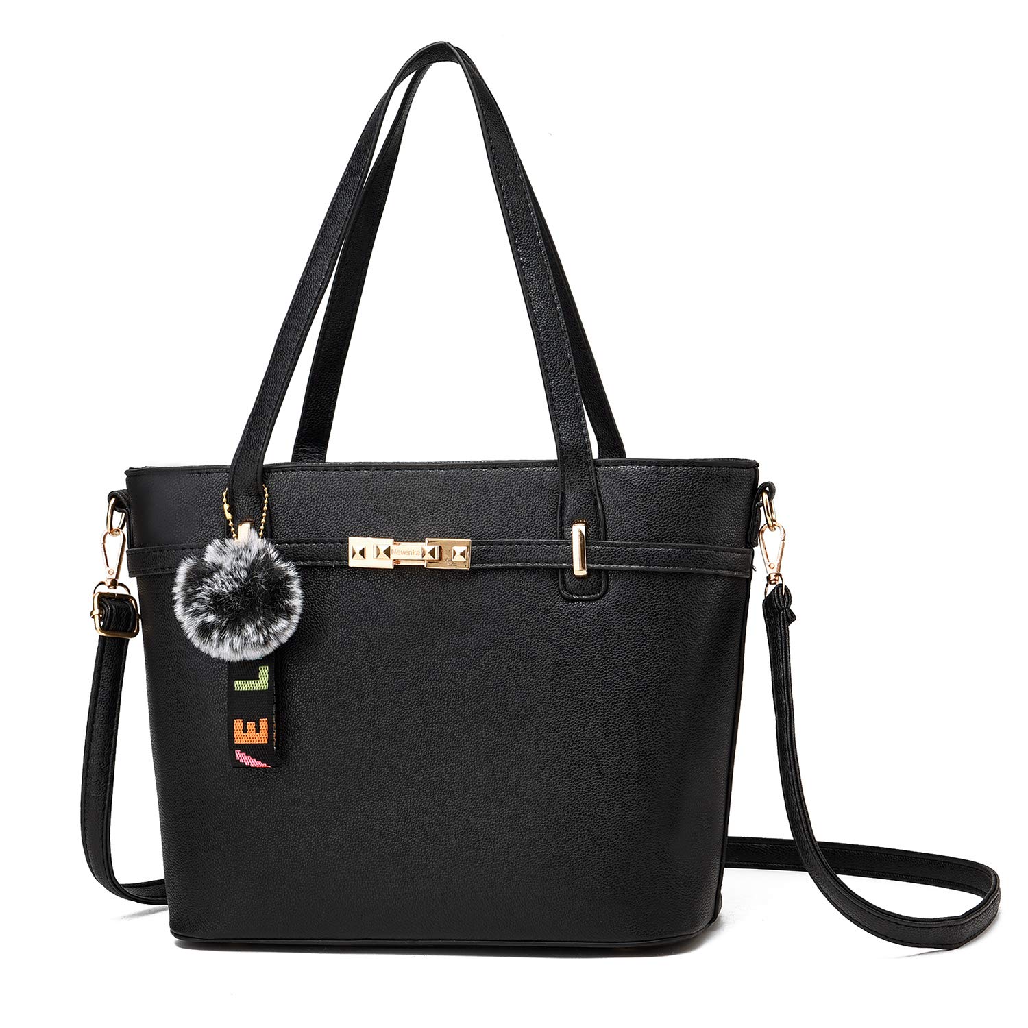 Stylish Nevenka Women's PU Leather Top Handle Handbag - Fashionable Tote & Crossbody Shoulder Purse for Work, Travel & Daily Use