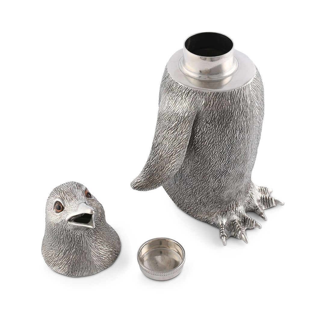 Premium Penguin Cocktail Shaker Set - 18/8 Stainless Steel Bar Mixing Tools with Strainer & Lid - Perfect for Martinis, Margaritas & Home Bartending (Gift Idea for Cocktail Lovers)
