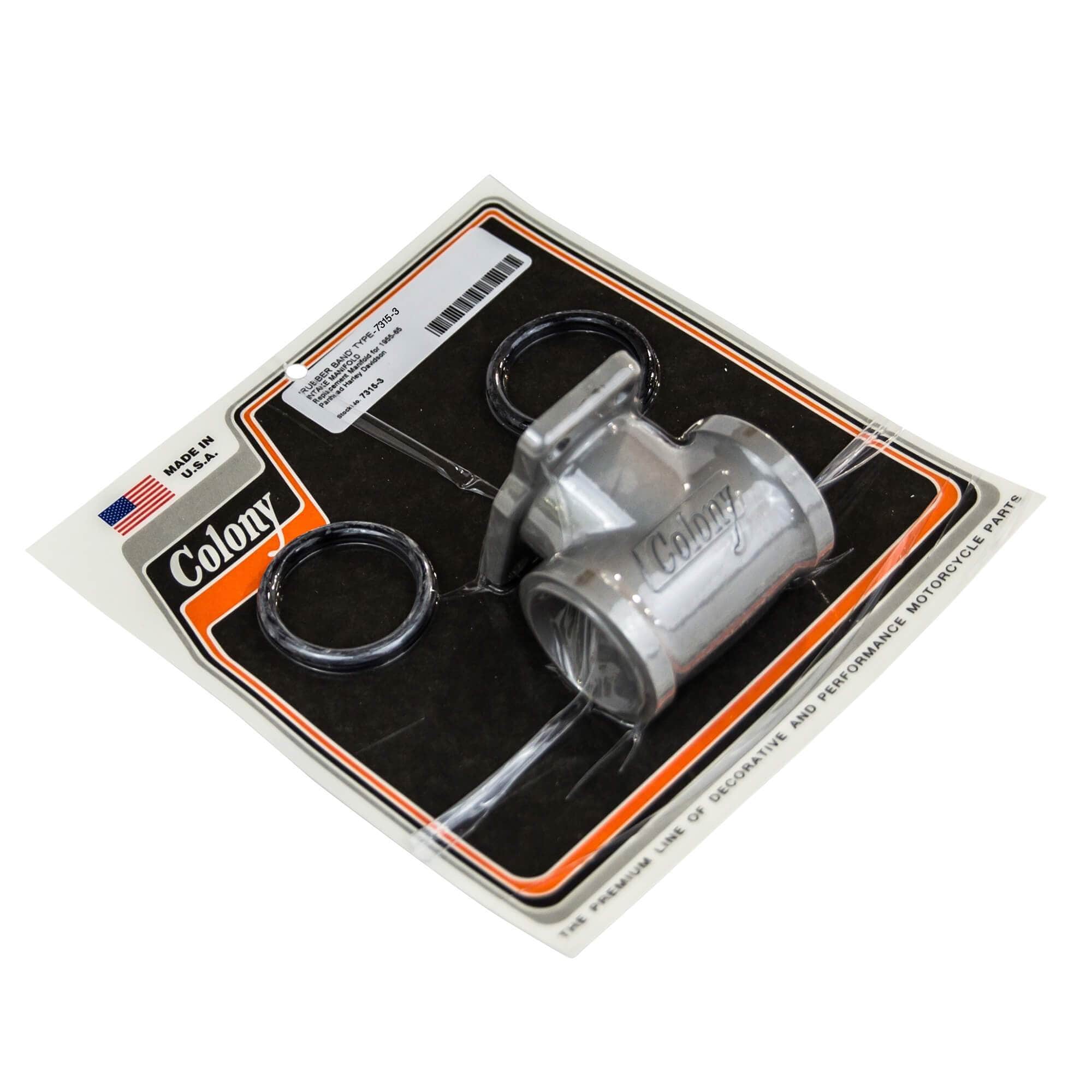 1955-1965 Harley Davidson Panhead Intake Manifold - 3 Rubber Band Type Replacement Part for Classic Motorcycle Restoration & Performance Upgrade