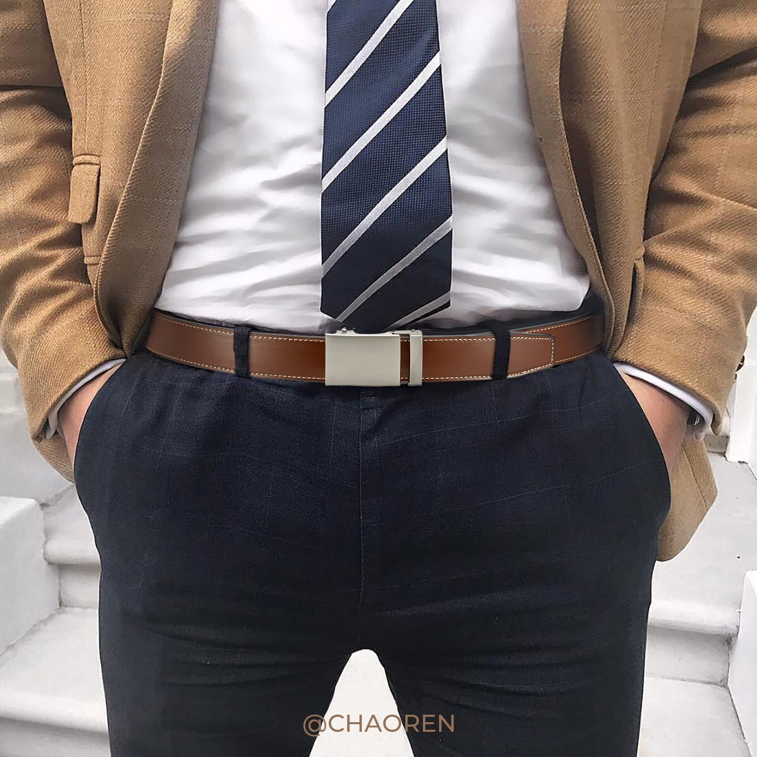 CHAOREN Men's Ratchet Belt - 1 3/8