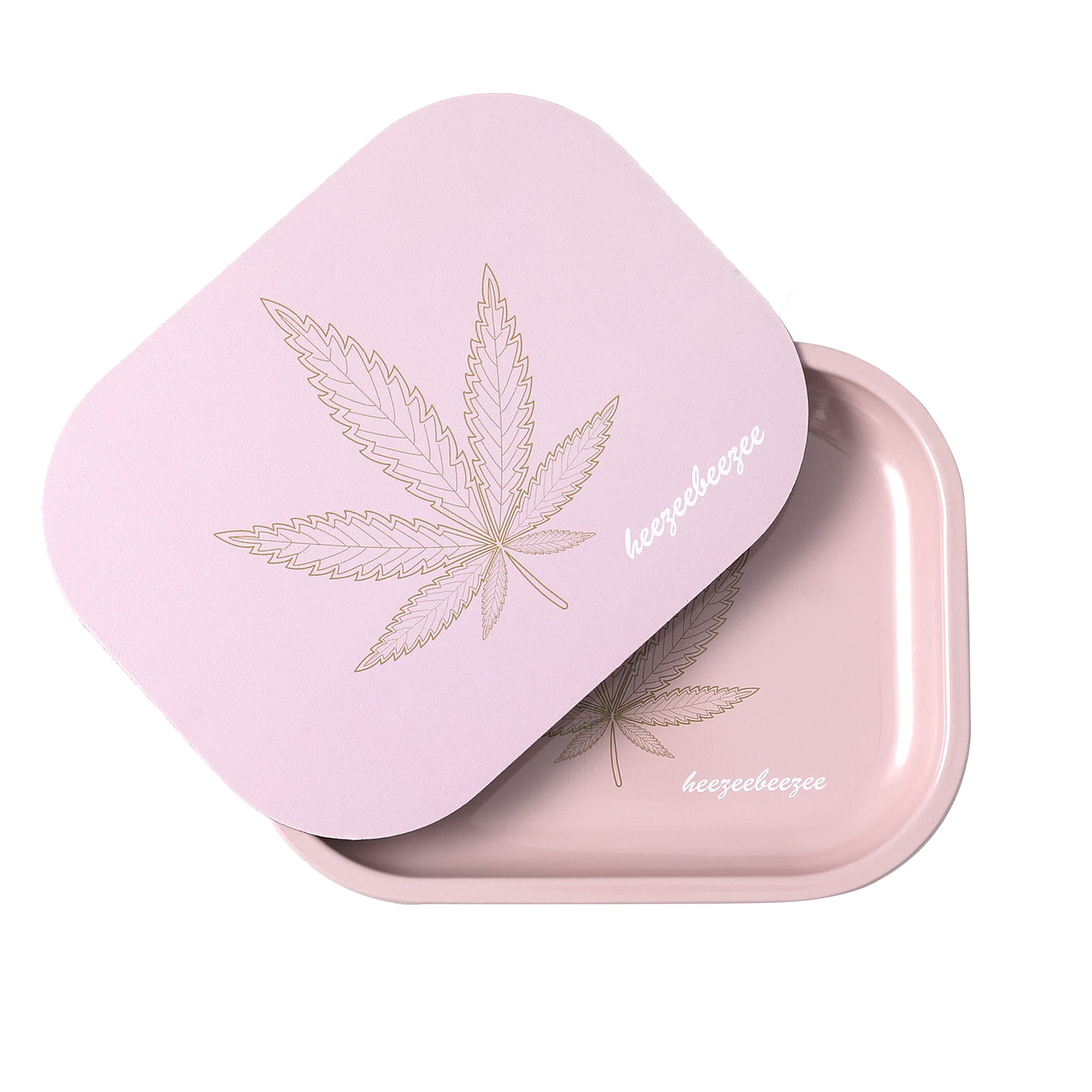 Premium Small Pink Rolling Tray with Magnetic Lid - 7