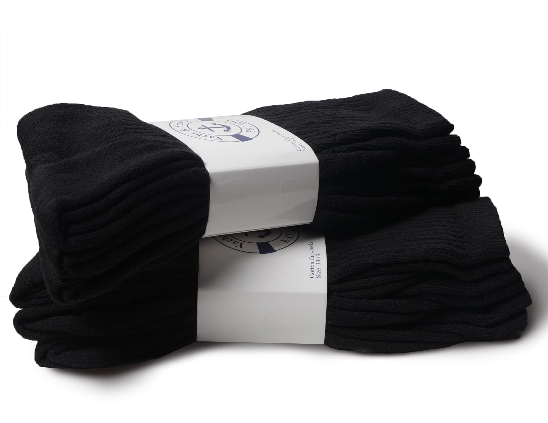 240 Pairs Men's Cotton Crew Socks Bulk Wholesale - Soft Breathable Comfortable Socks for Everyday Wear, Work, Gym & Sports