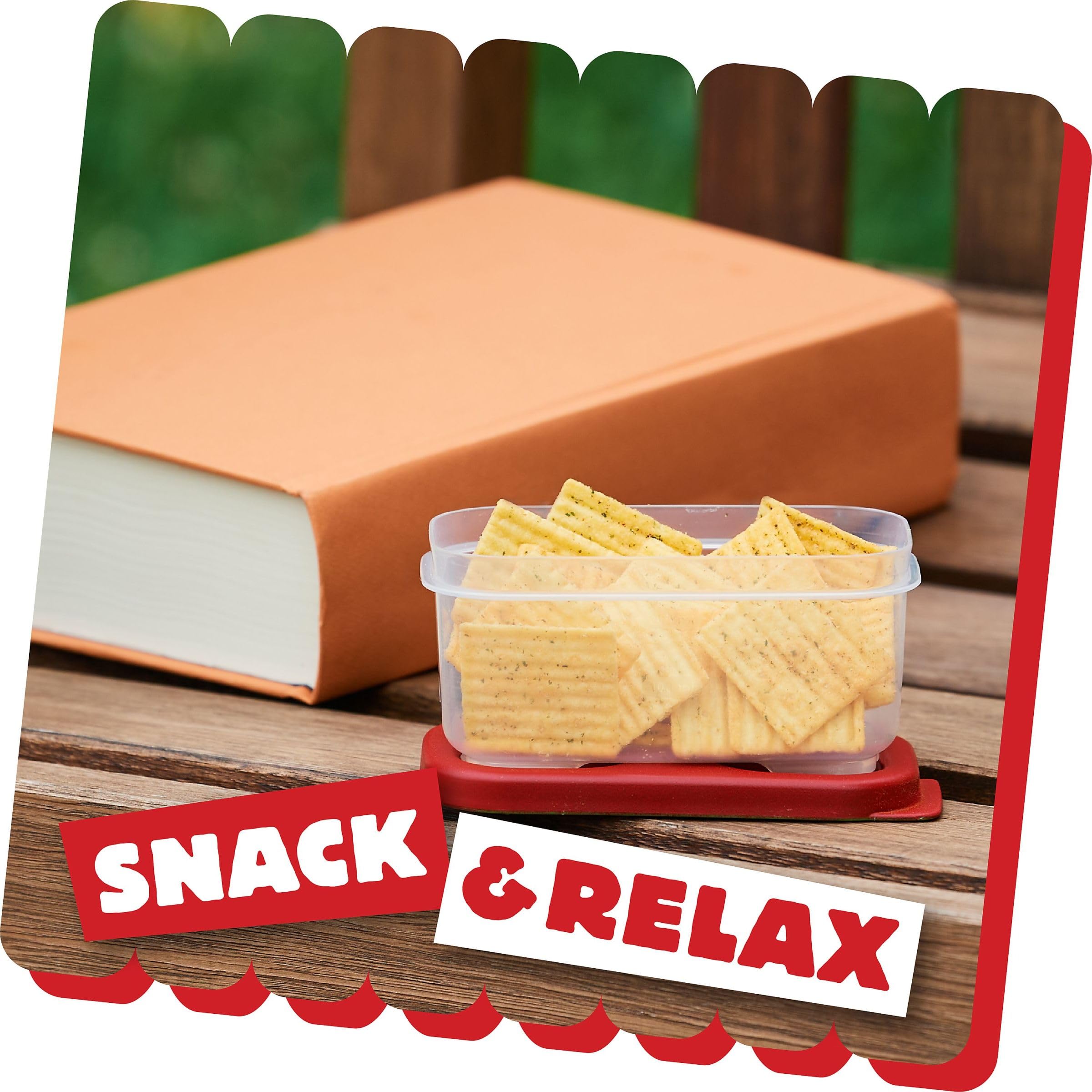 Cheez-It Grooves Cheese Crackers - Crunchy Zesty Cheddar Ranch Flavored Snacks - 9oz Box (Pack of 1) - Perfect for Lunch Boxes, Office Snacks & Party Platters