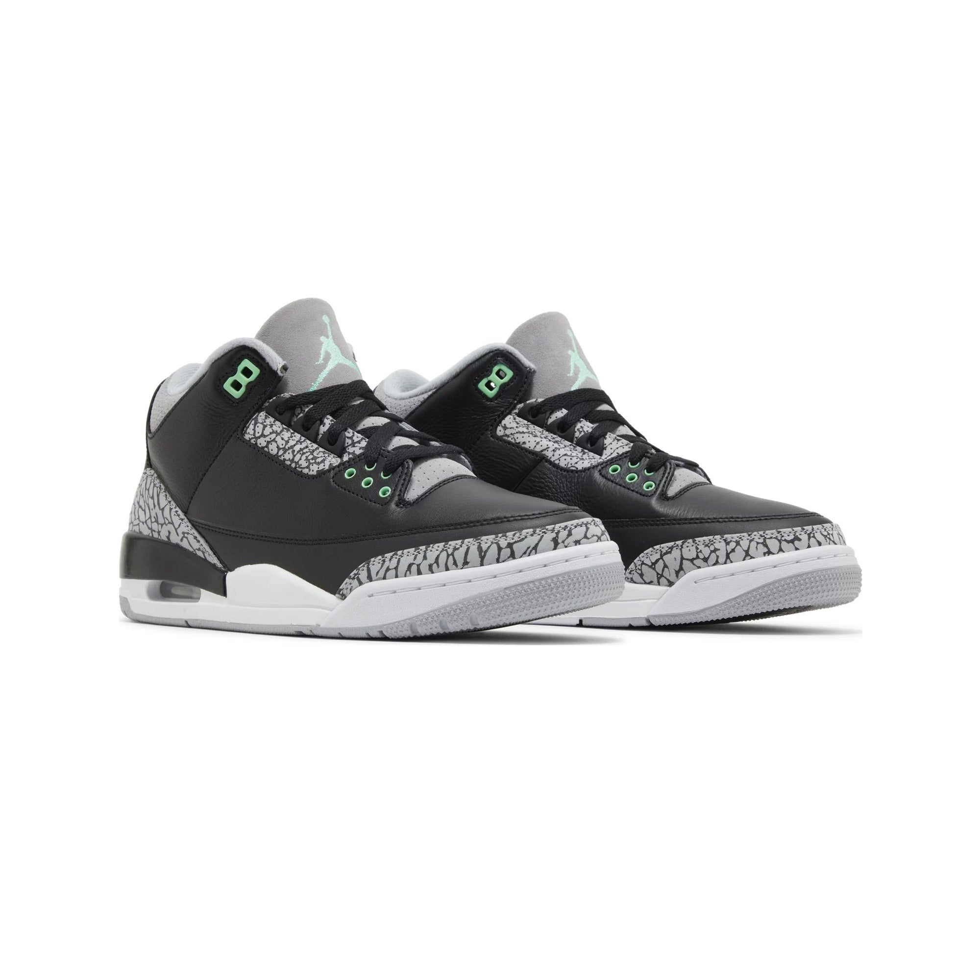 Air Jordan 3 Retro 'Green Glow' Sneakers (2024) - Men's Basketball Shoes for Casual Wear & Street Style