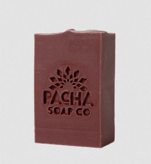 PACHA SOAP Spiced Pomegranate Bar Soap 4Oz - Natural Handmade Soap with Exotic Fragrance for Moisturizing Skin Care - Perfect for Daily Use, Gifts & Spa Relaxation