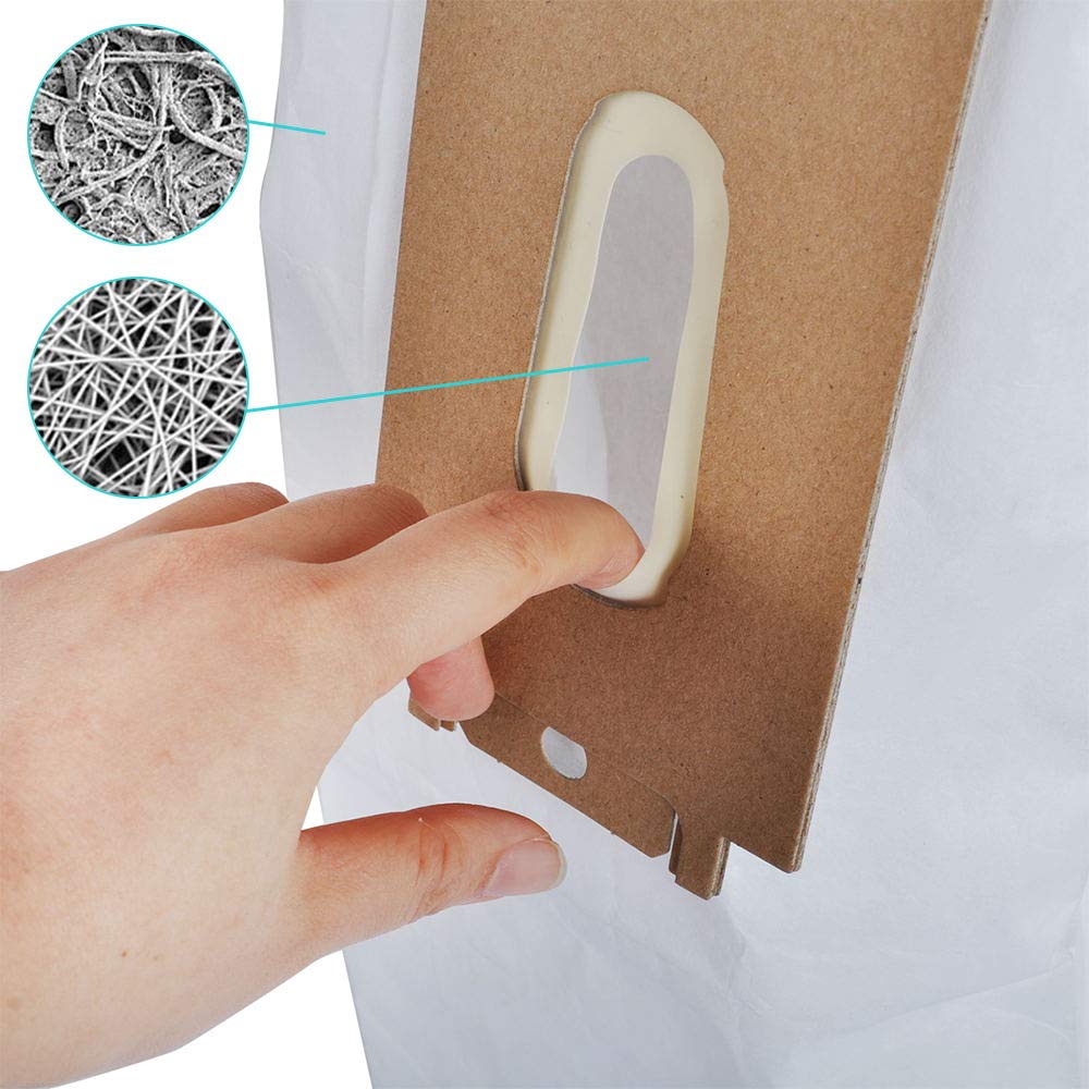 KEEPOW 20 Pack Vacuum Cleaner Bags for Oreck Type CC - Compatible with All XL Upright Vacuums | HEPA Filtration | Ideal for Home, Office & Pet Hair Cleaning