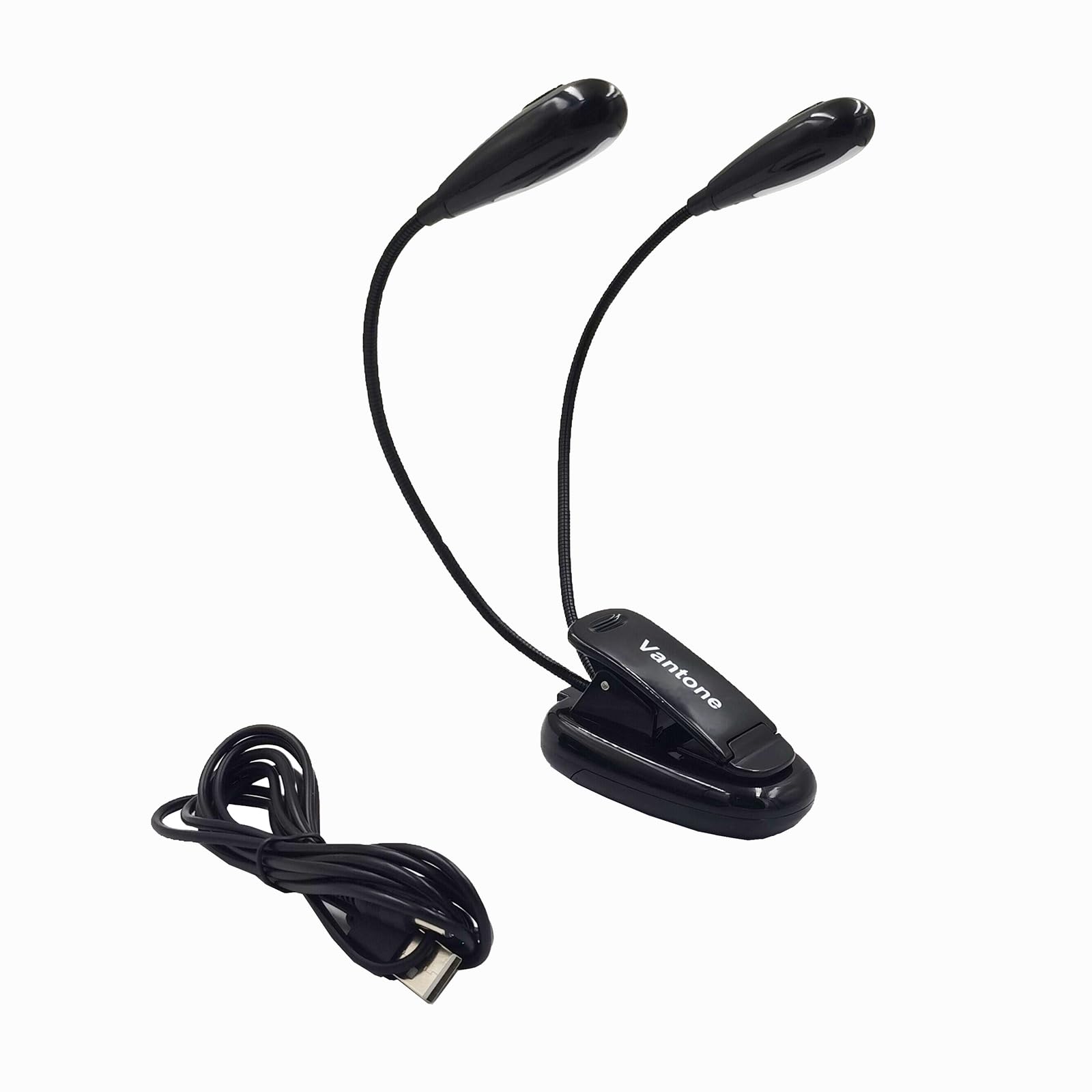 LED Music Stand Light with 12pcs 5050 LEDs - Adjustable Clip-On or Free Standing Reading Lamp, Flexible Dual Arm Design, Ultra Bright Portable Night Light for Bedside, Piano Sheet Music, Book Reading & Study Desk