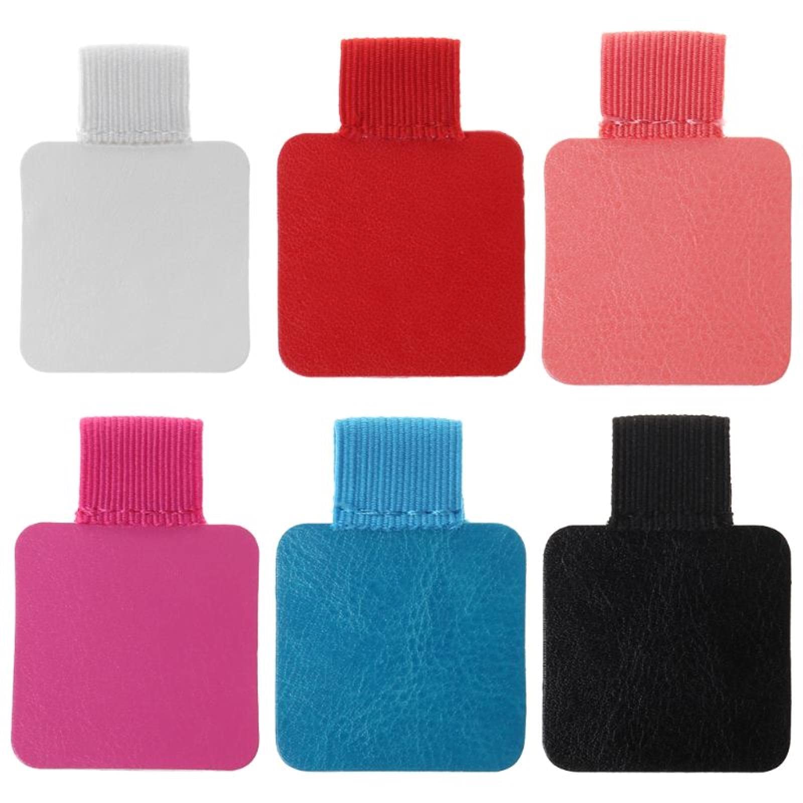 3-Pack Self-Adhesive Leather Pen Holder - Square Elastic Pen Loop for Notebooks, Journals & Clipboards - Perfect for Office, School & Travel Organization