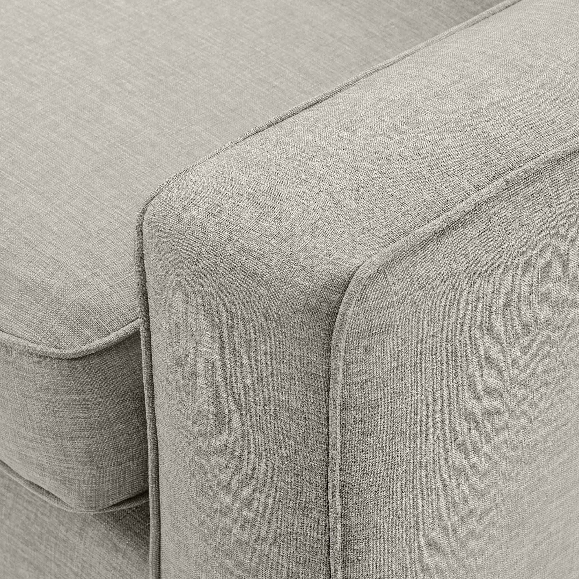 Serta Harmon Reversible L-Shaped Sectional Sofa - Modern Small Space Couch with Soft Fabric Upholstery, Square Arms & Pillow Back Cushions in Light Gray - Perfect for Apartments, Living Rooms and Cozy Home Spaces